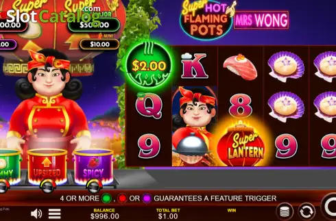 Скрин2. Super Hot Flaming Pots Mrs Wong слот