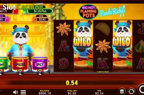 Скрин3. Big Hot Flaming Pots Panda Riches слот