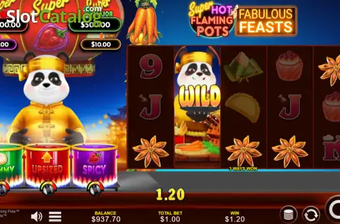 Скрин3. Super Hot Flaming Pots Fabulous Feasts слот