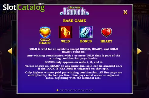 Скрин5. Lock It Link Diamonds слот