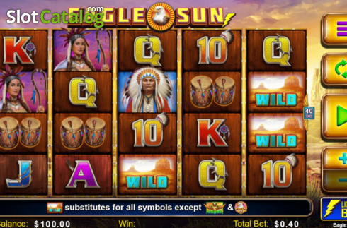 Скрин3. Eagle Sun слот