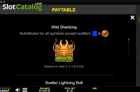 Скрин9. Lightning Shenlong слот