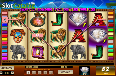 Скрин5. Serengeti Diamonds слот