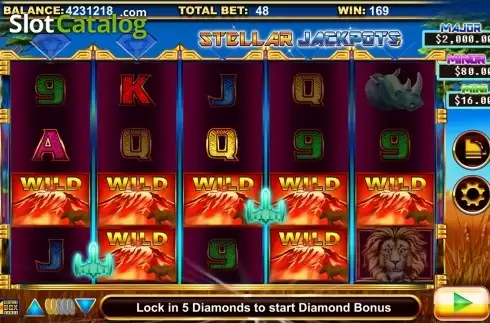 Скрин4. Stellar Jackpots with Serengeti Lions слот