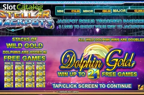 Скрин2. Dolphin Gold with Stellar Jackpots слот