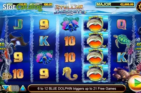 Скрин3. Dolphin Gold with Stellar Jackpots слот