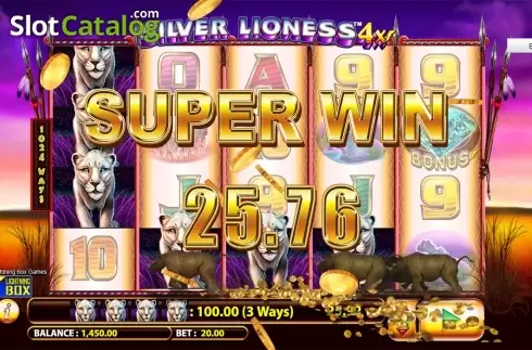 Скрин8. Silver Lioness 4x слот