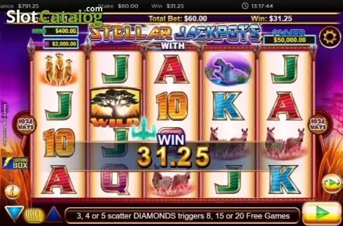 Скрин3. Stellar Jackpots with Silver Lion слот