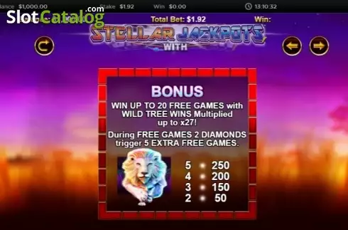 Скрин9. Stellar Jackpots with Silver Lion слот