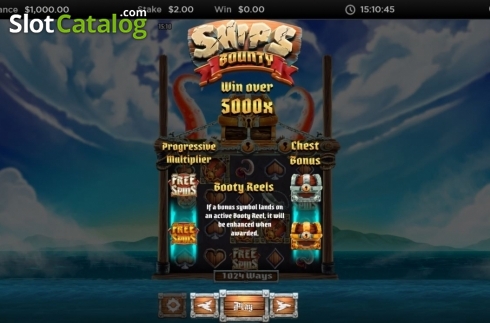 Скрин2. Ships Bounty слот