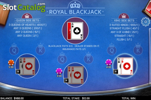 Скрин4. Royal Blackjack слот