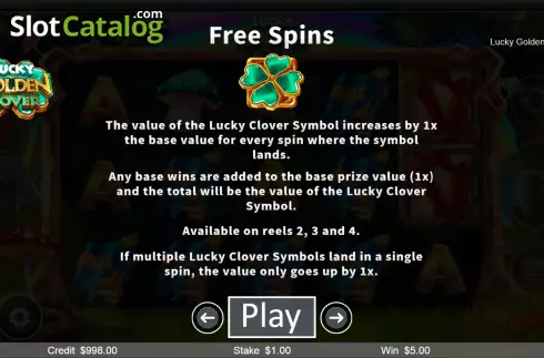 Скрин6. Lucky Golden Clover слот