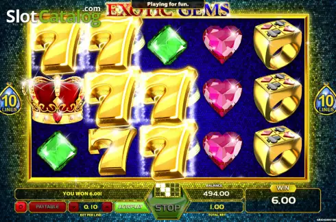 Скрин3. Exotic Gems слот