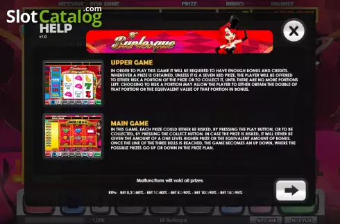 Скрин5. RF Burlesque (MGA Games) слот
