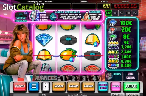 Скрин2. Samantha Fox Arcade слот