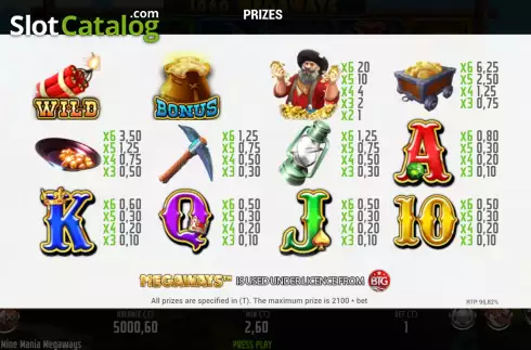 Скрин6. Gold Mine Mania Megaways слот