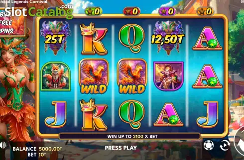 Скрин2. Mythical Legends Carnival слот