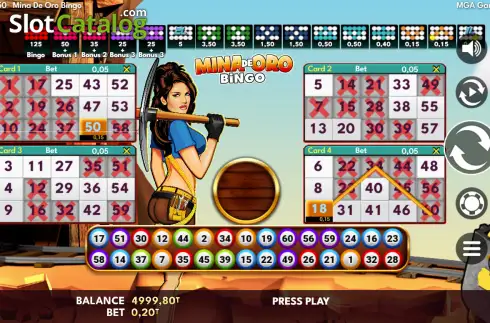 Скрин3. Mina de Oro Bingo слот