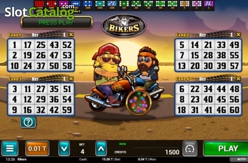 Скрин2. Bikers Bingo слот