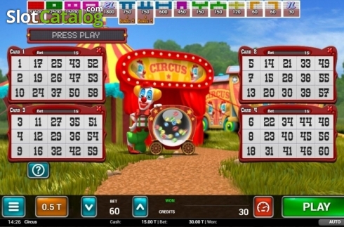 Скрин2. Circus Bingo слот