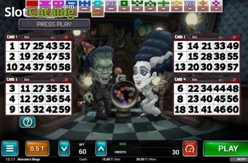 Скрин2. Monsters Bingo слот