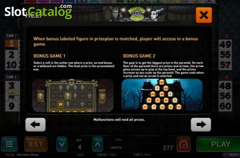 Скрин5. Monsters Bingo слот