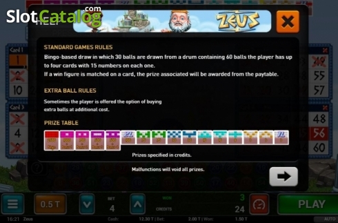 Скрин4. Zeus Bingo слот