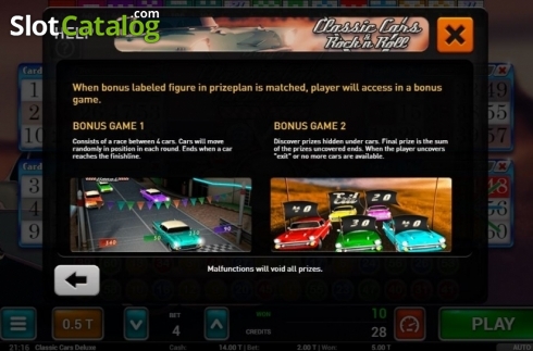 Скрин5. Classic Cars Bingo слот