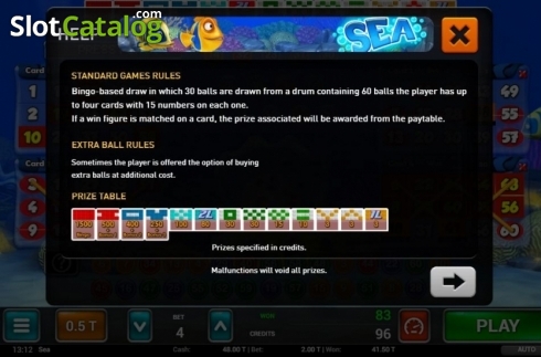 Скрин4. Sea Bingo слот