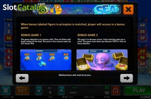 Скрин5. Sea Bingo слот