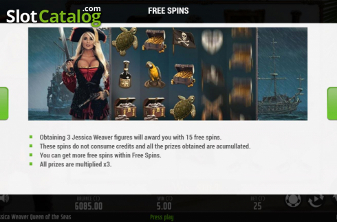 Скрин9. Jessica Weaver Queen of the Seas слот