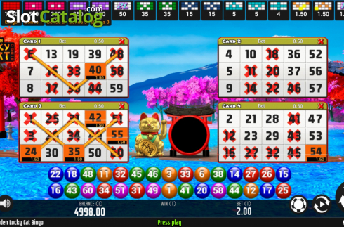 Скрин3. Golden Lucky Cat Bingo слот