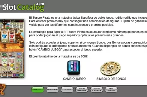 Скрин4. El Tesoro Pirata слот
