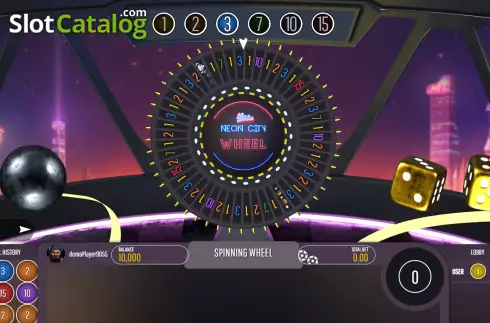 Скрин2. Neon City Wheel слот