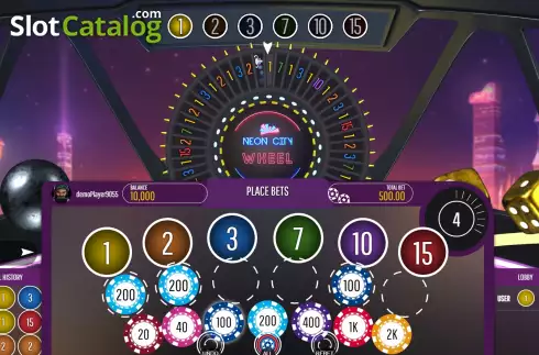 Скрин3. Neon City Wheel слот