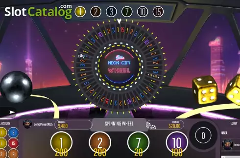 Скрин4. Neon City Wheel слот