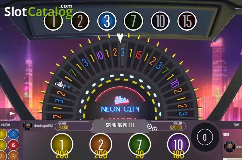 Скрин5. Neon City Wheel слот