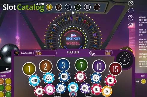 Скрин8. Neon City Wheel слот