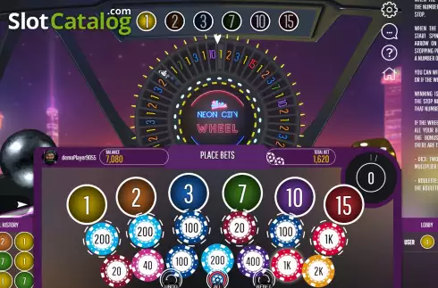 Скрин9. Neon City Wheel слот