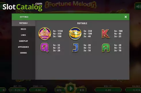 Скрин5. Fortune Melody слот
