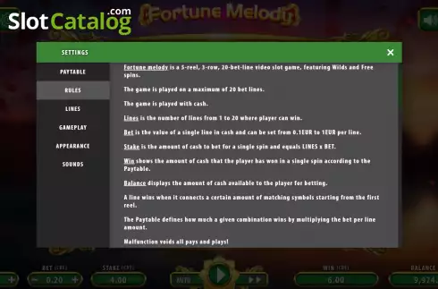 Скрин6. Fortune Melody слот