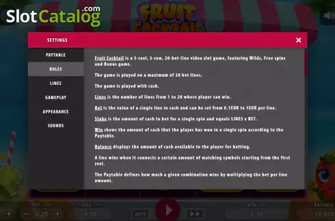 Скрин7. Fruit Cocktail (Macaw Gaming) слот
