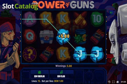 Скрин3. Power of Guns слот