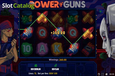 Скрин4. Power of Guns слот