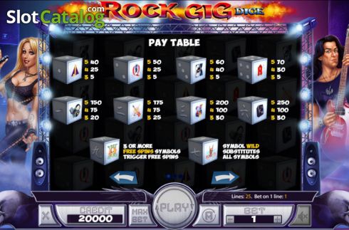 Скрин7. Rock Gig Dice слот