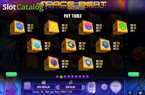 Скрин8. Space Beat Dice слот