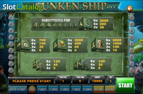 Скрин6. Sunken Ship Dice слот