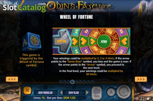 Скрин7. Odins Fate Dice слот
