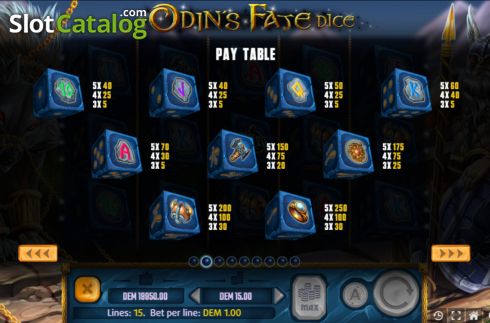 Скрин9. Odins Fate Dice слот
