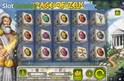 Скрин2. Rage of Zeus Dice слот